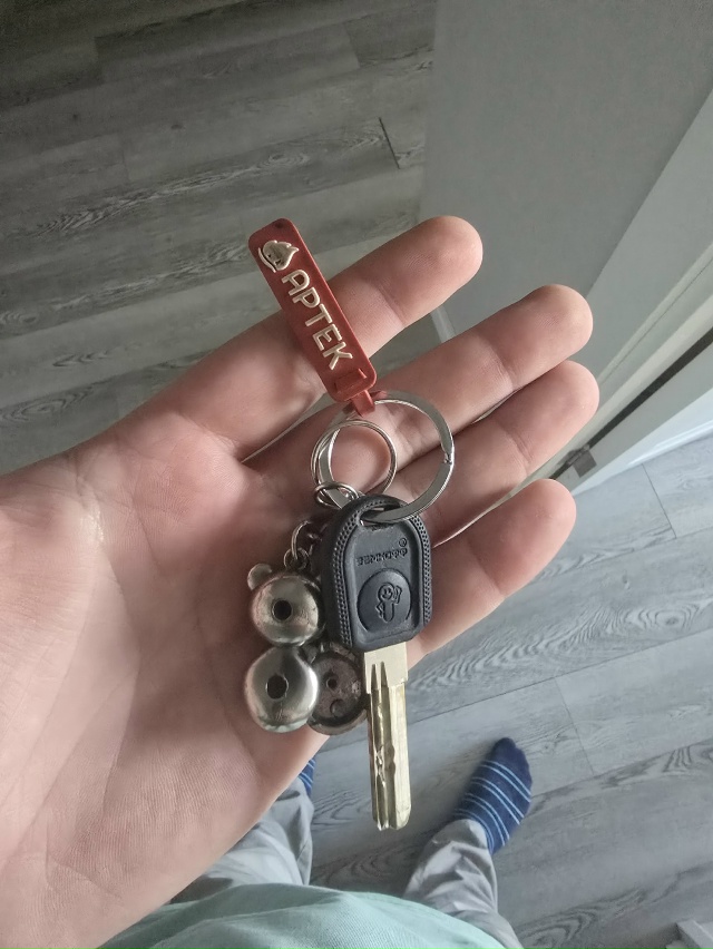 Нашел на олимпийской 5 около 3го подъезда, забрал что бы...