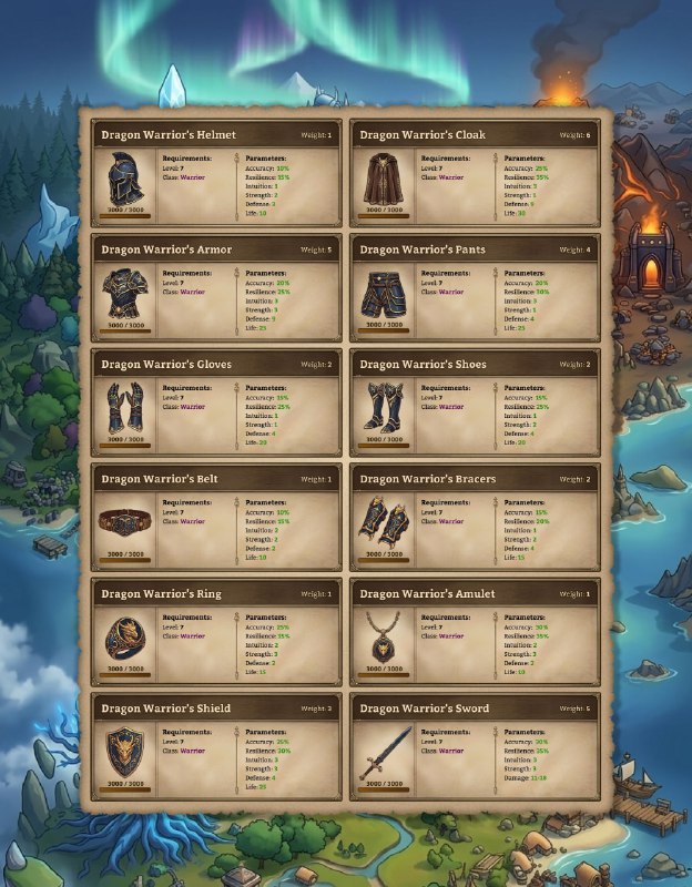 #Labrador 🐶
🐶 Полные сеты и бонусы сетов
На изображениях выше вы можете увидеть два примера сетов