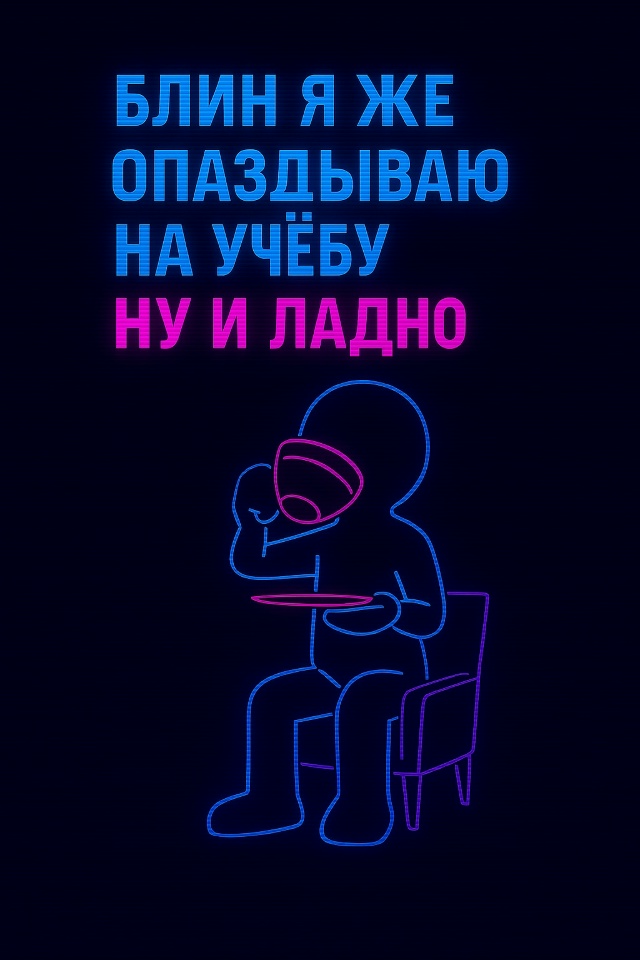 Главное — не прийти голодным, а не вовремя можно