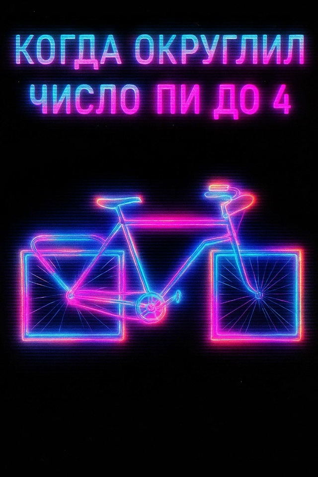 Как число пи можно округлить до 4..