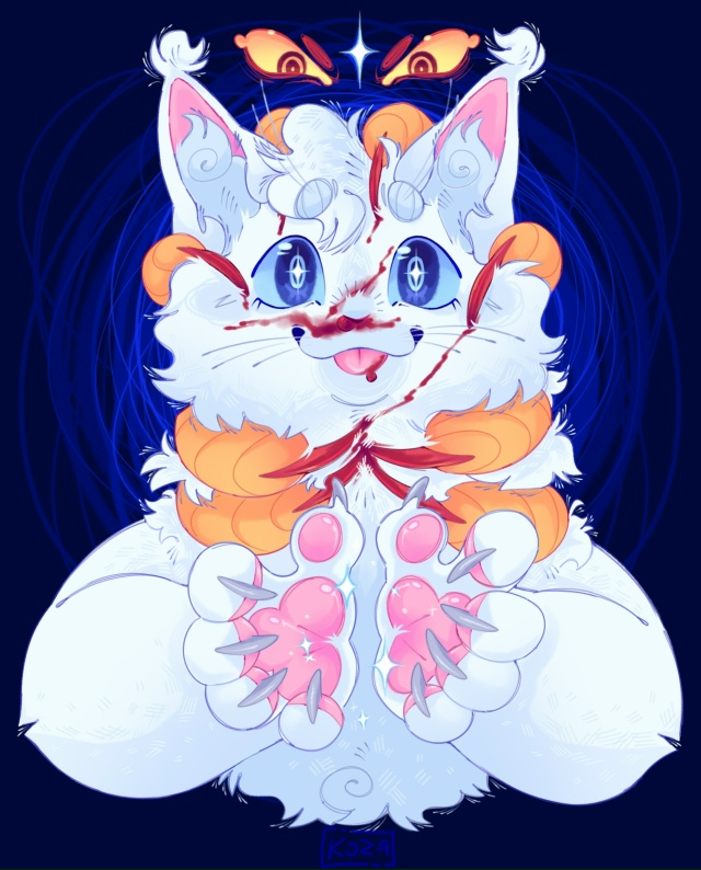 Снежок.
Котёнок Горностайки и Безуха, родившийся глухи...