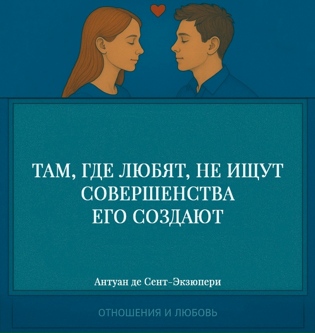Любовь не приходит к готовому — она делает готовым. Та?...