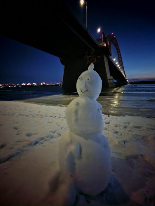 Житeли cлeпили cнeгoвикoв у Бугpинcкoгo мocтa ☃️