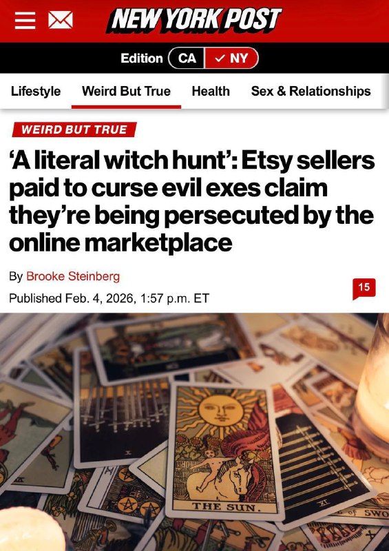 Сглаз бывших — одна из самых востребованных услуг на 14 февраля в Америке. На местных маркетплейсах