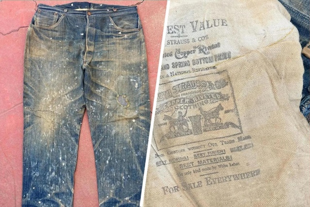Пара джинсов Levi’s, датируемая 19 веком! Эти джинсы обнар...