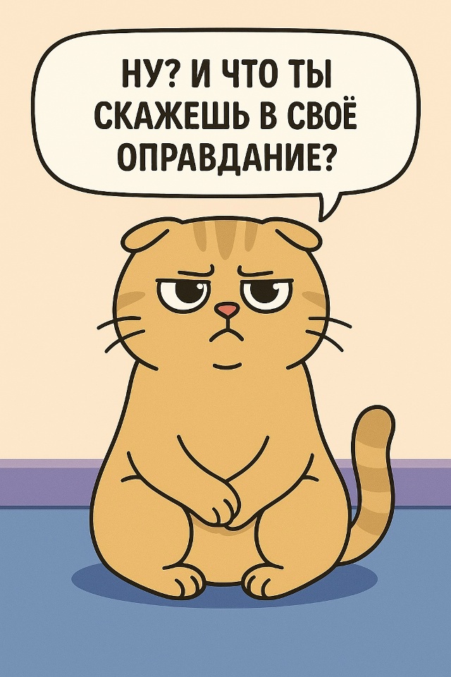 Шотландские кошки иногда смотрят на тебя так, будто он?...