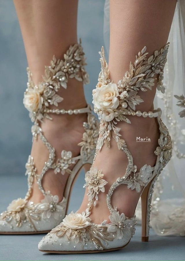 Туфельки невесты по версии ИИ 👰
Примерили бы такие?)
#...