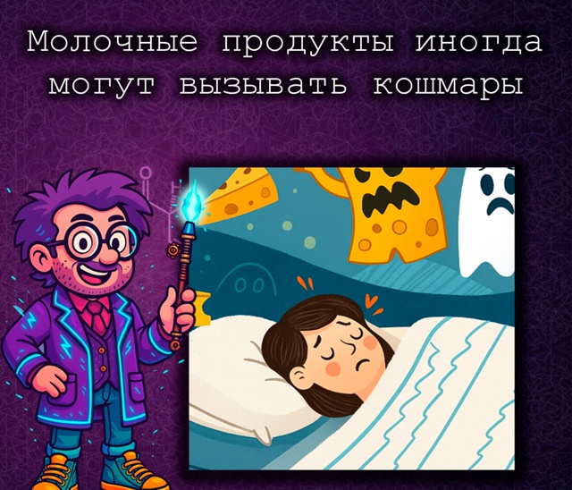 Молочные продукты могут вызывать кошмары — особенно у...