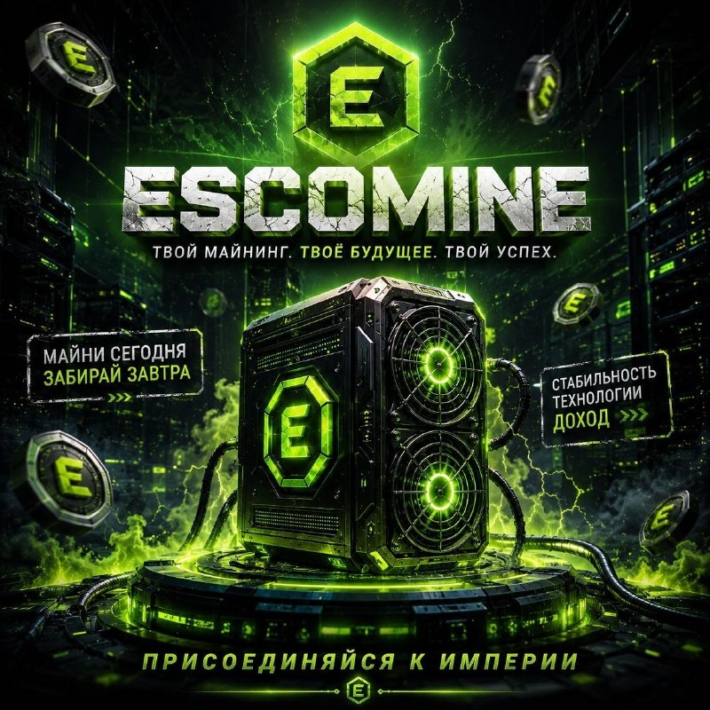 #Escomine
ESCOMINE — это Telegram Mini App нового поколения, объединяющий виртуальный майнинг, прод