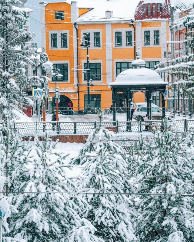 Снегопад в Рыбинске ❤ 📷 Сергей Чекалов