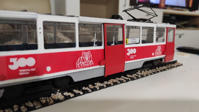 Моделька пермского трамвая)
