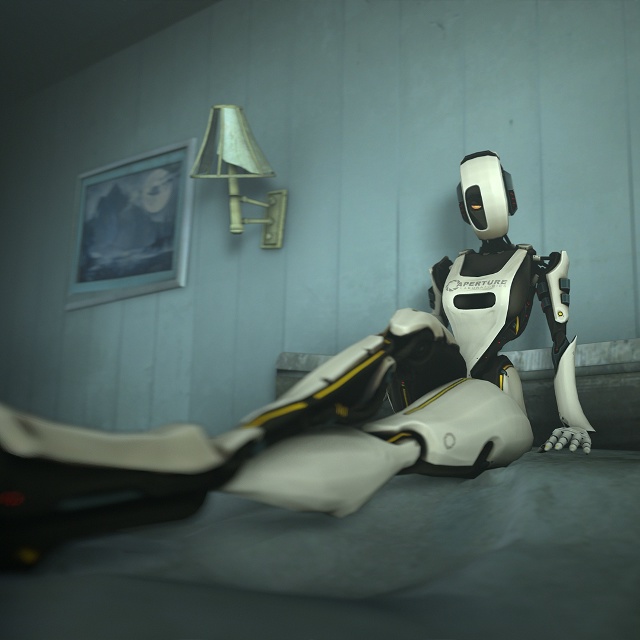 3D-художник под ником Thiccy Things создал гуманоид-версию GLaDO...