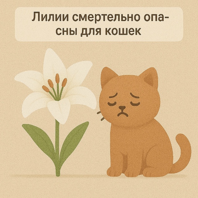 🌸 Опасная красота для пушистых
Лилии невероятно крас...