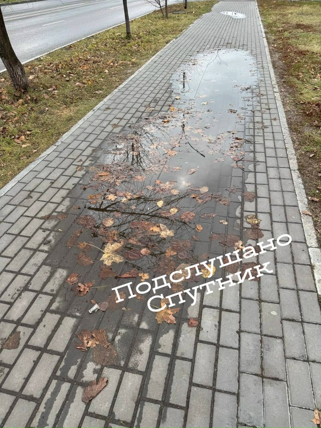 Интересно, когда делали этот тротуар, так и было задума...