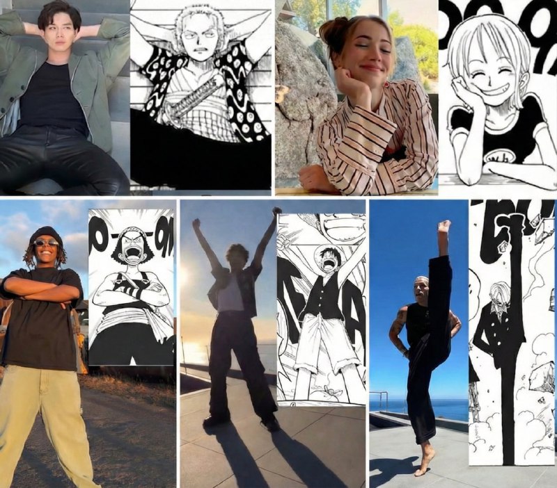 🏴‍☠️Актеры, снимавшиеся в экранизации «Ван-Пис», воссоздали культовые позы своих персонажей.
Премье