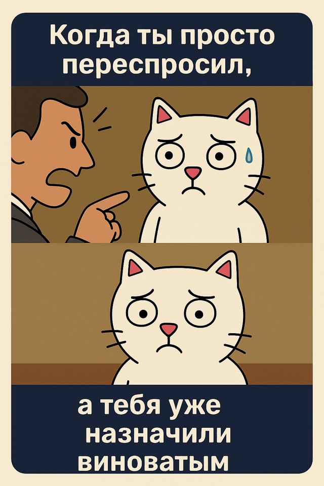 — Ты точно говорил 7 утра?
— Да! Я же СКАЗАЛ!
— …а, ну вс?...
