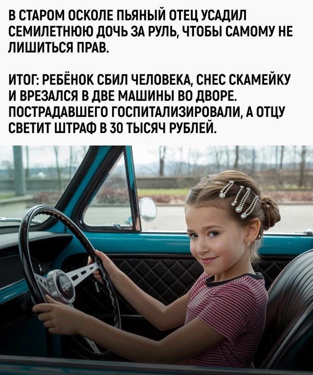 Он хотел, чтобы она раньше всех в классе сдала на права?...