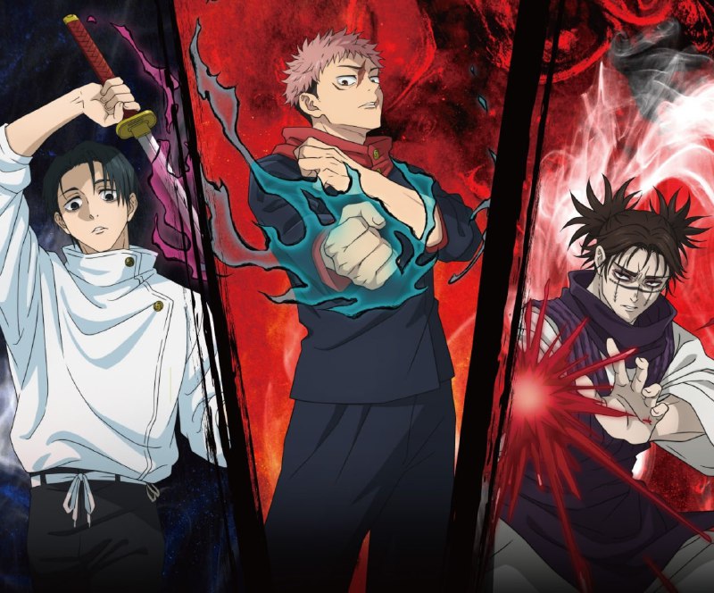 ⚡️Новая иллюстрация с Ютой, Юдзи и Чосо из 3 сезона аниме «Магическая битва»