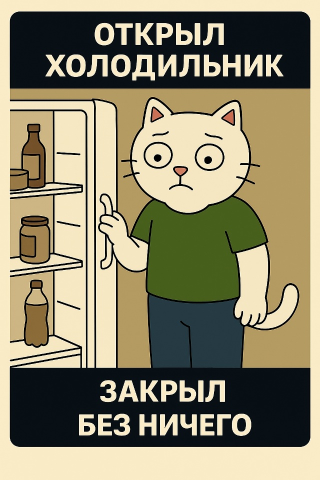 Идёшь на кухню в поисках чего-нибудь вкусного. Долго см...