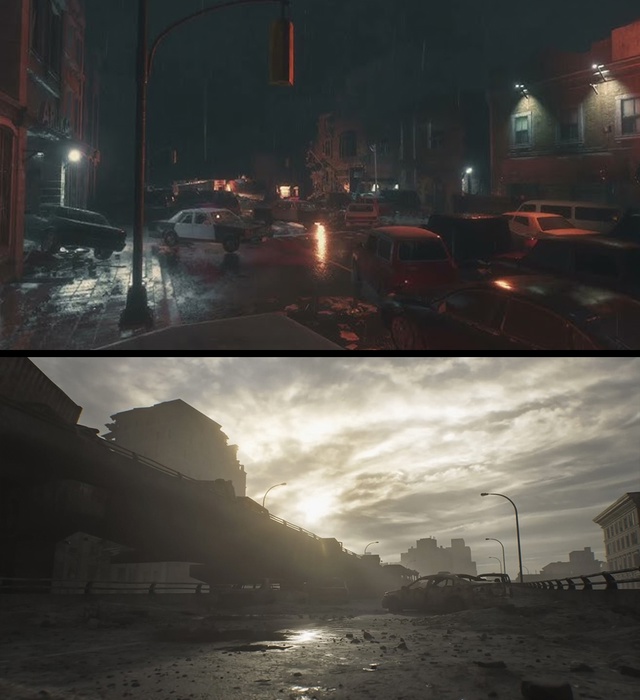 Сравнение Раккун-Сити до ядерного удара в Resident Evil 2, и п?...
