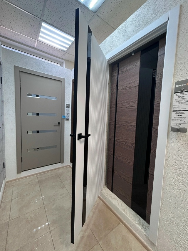 ?Ознакомиться с ассортиментом дверей можно в магази...